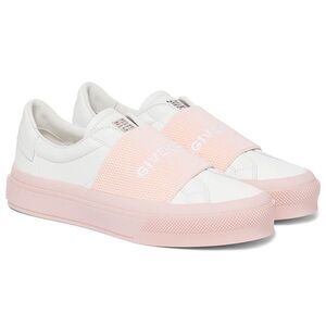 Givenchy White & Pink City Court Slip-On Sneakers